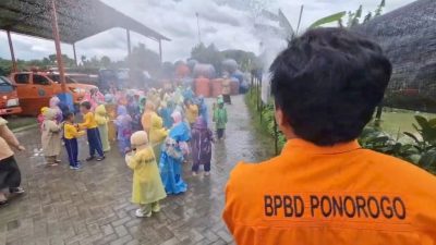 BPBD Ponorogo Edukasi Siswa PAUD tentang Kesiapsiagaan Bencana Sejak Dini
