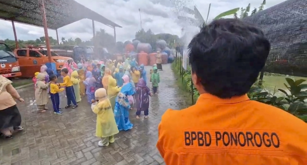 BPBD Ponorogo Edukasi Siswa PAUD tentang Kesiapsiagaan Bencana Sejak Dini