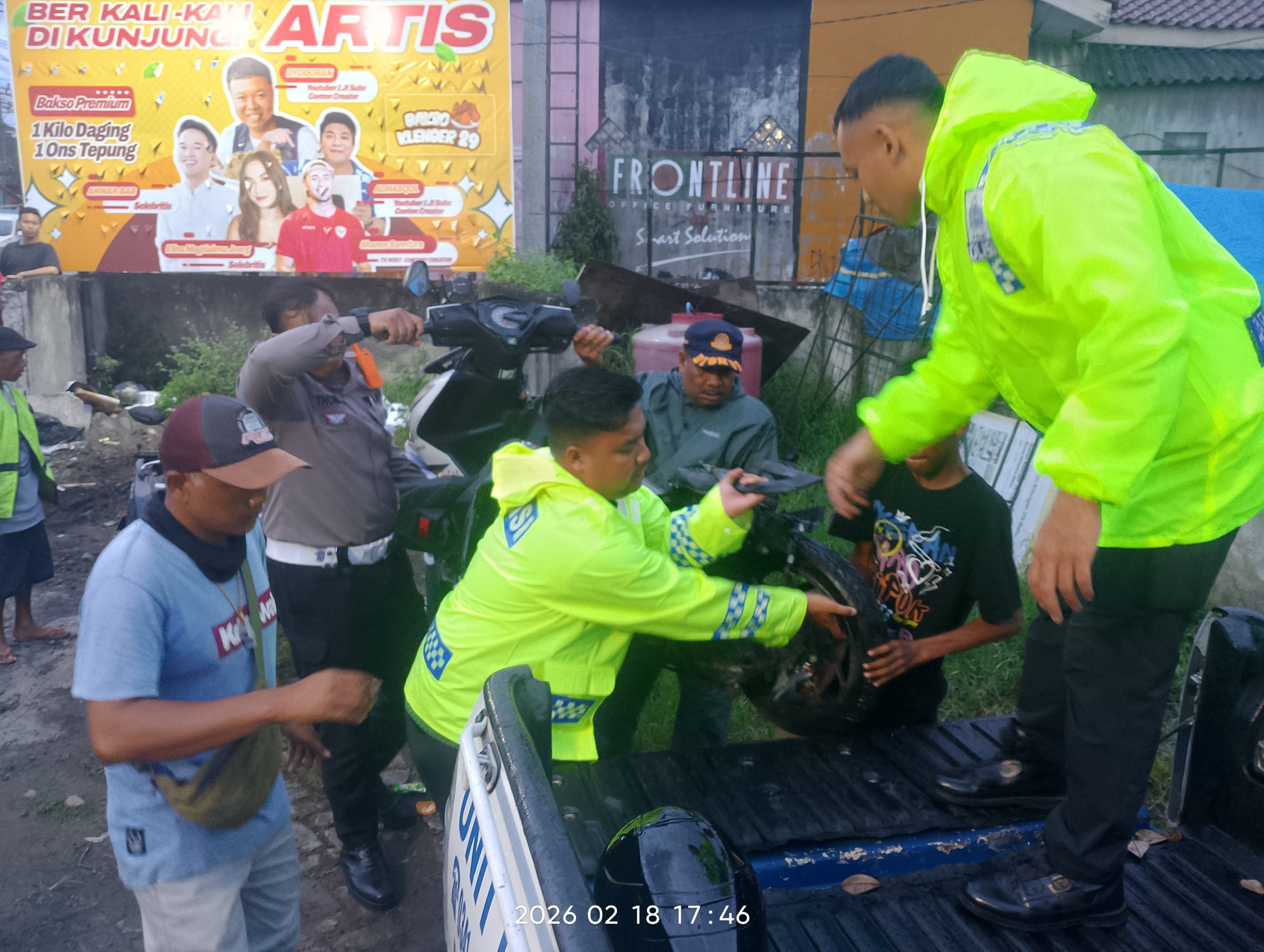 Diduga Rem Blong, Truk Tabrak Empat Kendaraan di Jalan Pattimura Kota Batu