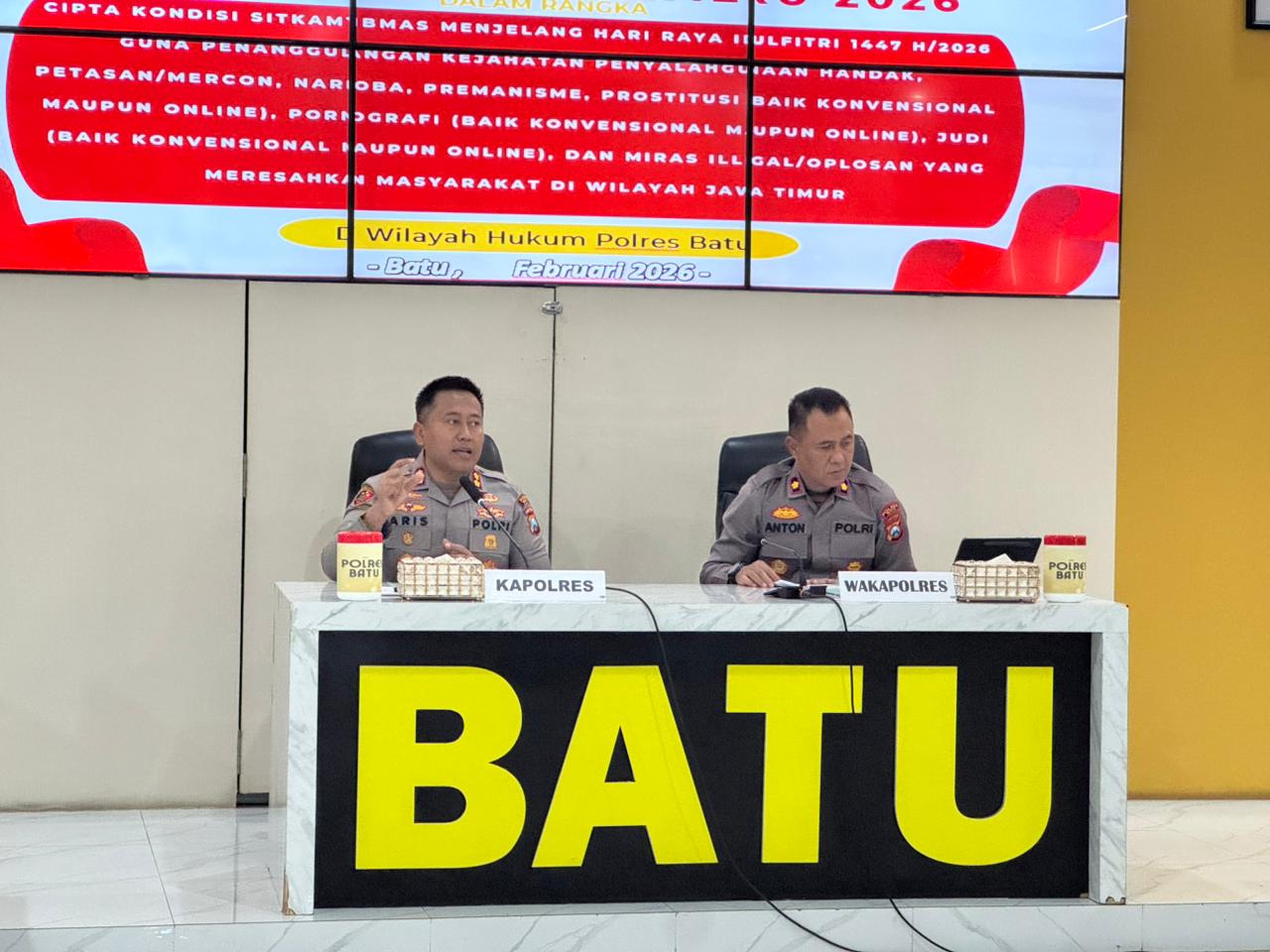 Operasi Pekat Semeru 2026 Resmi Dimulai, Ini Target Penindakan Polres Batu