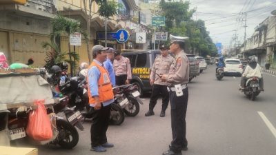 Satlantas Polres Kediri Kota Intensifkan Harkamtibmas di Kawasan Jalan Dhoho