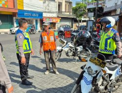 Satlantas Polres Kediri Kota Intensifkan Patroli Obyek Vital dan Tertibkan Parkir Liar