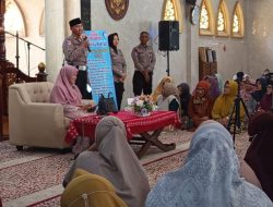 Satlantas Polres Kediri Kota Sampaikan Pesan Disiplin Lalu Lintas di Masjid Setono Gedong, Ini Acaranya