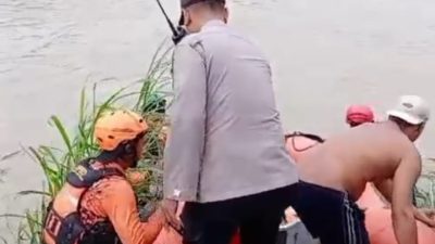 Memancing di Sungai Lamong, Bocah 10 Tahun Asal Sambeng Diduga Hanyut, Tim Gabungan Lakukan Pencarian