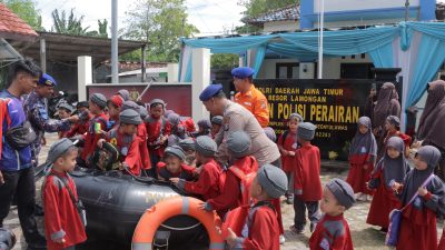 Ceriakan Akhir Pekan, 142 Siswa TK Tapas Al Ihsan II Belajar Jadi Sahabat Laut di Satpolairud Polres Lamongan
