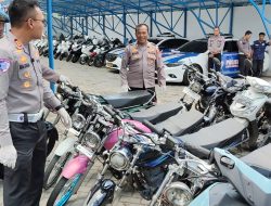 Polres Kediri Sita 26 Motor Diduga Dipakai Balap Liar, Sebagian Besar Pelajar