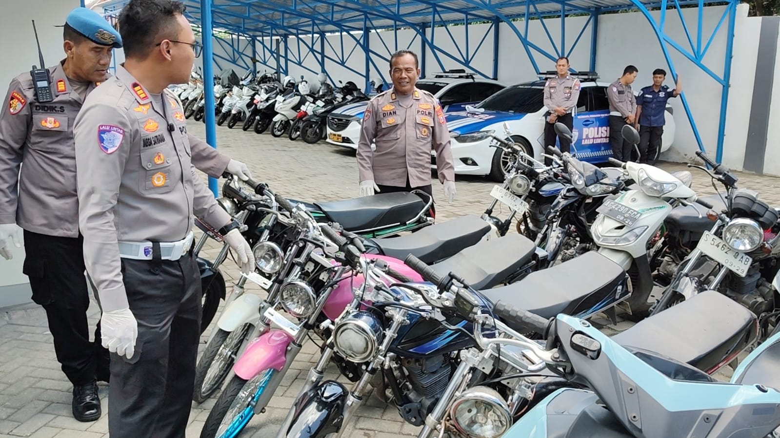 Polres Kediri Sita 26 Motor Diduga Dipakai Balap Liar, Sebagian Besar Pelajar