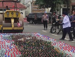 Ribuan Botol Miras Dimusnahkan di Jombang Jelang Ramadan 2026