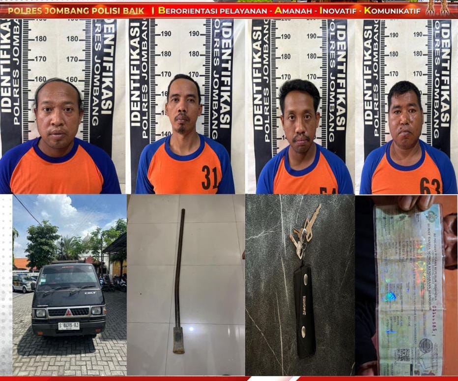Sindikat Pencuri Tiang Listrik dan Kabel Fiber di Jombang Ditangkap, Kerugian Ditaksir Rp 150 Juta