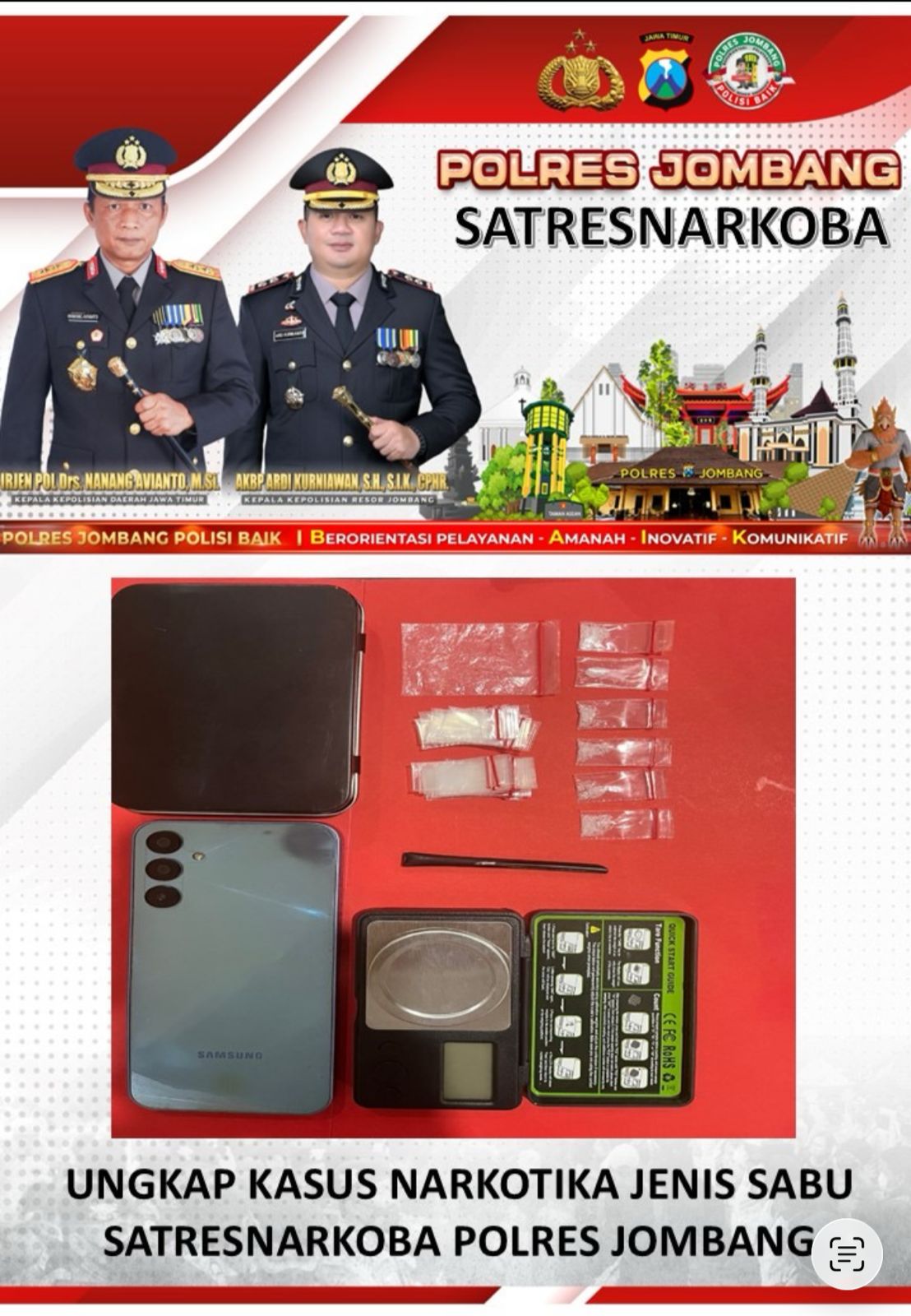 Miliki Tujuh Paket Sabu, Warga Sambongdukuh Diamankan Polisi