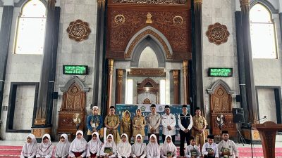 Tadarrus Ramadan, Ratusan Siswa SD se-Jombang Semarakkan Masjid Agung Baitul Mukminin