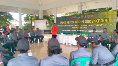Dukung TMMD ke-127, Satpol PP Kediri Perkuat Kapasitas Satlinmas Desa Gadungan