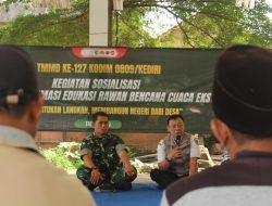 BPBD Kabupaten Kediri Berikan Edukasi Mitigasi Cuaca Ekstrem dalam TMMD ke-127