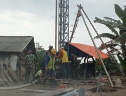 Prajurit TNI Kodim 0809 Kediri Bangun Sumur Bor Air Siap Minum di Desa Gadungan, Ini Infonya