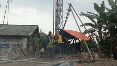 Prajurit TNI Kodim 0809 Kediri Bangun Sumur Bor Air Siap Minum di Desa Gadungan, Ini Infonya