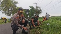 Gotong Royong 180 Personel TNI-Polri dan Warga, Lapangan Wonosari Bujel Kini Lebih Bersih
