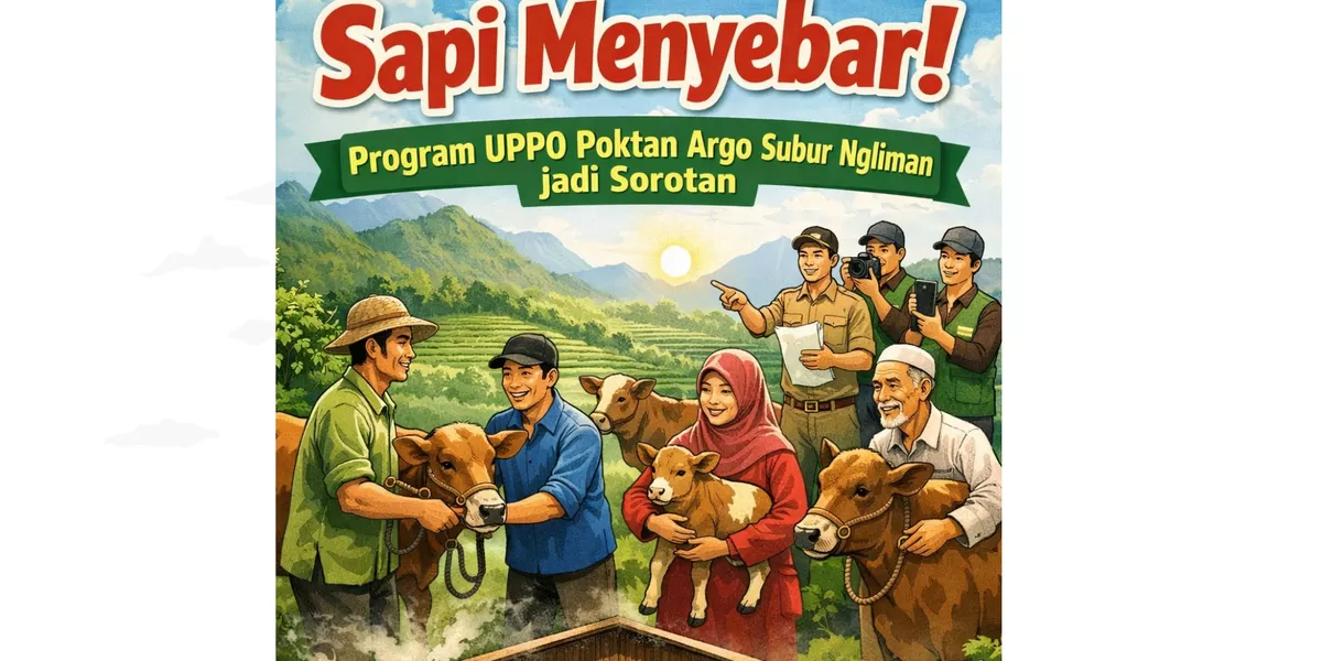 Sapi Menyebar, Program UPPO Poktan Argo Subur Ngliman Jadi Sorotan