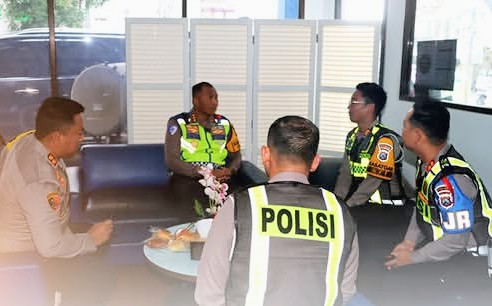 Dirlantas Polda Jatim Tinjau Pos Pam Pendem, Pastikan Kesiapan Arus Mudik di Kota Batu