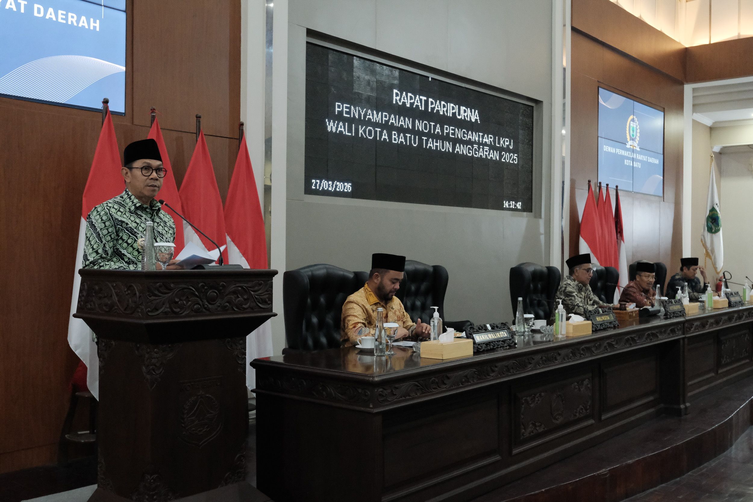 LKPJ 2025 Disampaikan, Kinerja Pemkot Batu Tuai Capaian Positif