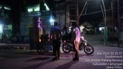 Polsek Karanggeneng Lamongan Tertibkan Patroli Sahur Ber-Sound System Berlebihan,Ini Infonya
