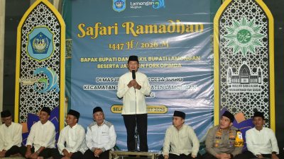 Safari Ramadan di Sugio, Bupati Yuhronur Tegaskan Pembangunan Lamongan Menyeluruh