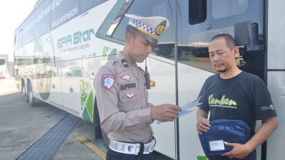 Pastikan Keamanan Penumpang, Tim Gabungan Gelar Pengecekan Bus di Terminal