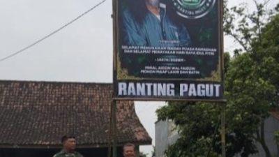 Banner Perguruan Silat Ditertibkan, Babinsa dan Trantib Blabak Bergerak Jaga Kondusivitas Ramadan