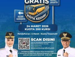 Buruan ! Dishub Kota Kediri Buka Program Balik Gratis 2026, 200 Kursi Disiapkan untuk Arus Balik Lebaran