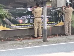 Perangkat Kelurahan Blabak Pasang Banner Imbauan Jaga Ketertiban, Sasarannya Khusus Perguruan Pencak Silat