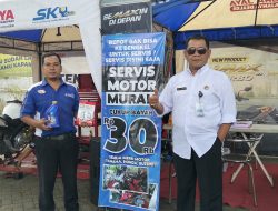 Servis Motor Murah Jelang Lebaran Diserbu Warga di Halaman Kecamatan Mojoroto Kota Kediri