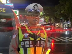 Hujan Tak Hambat Kelancaran Lalu Lintas di Kota Kediri