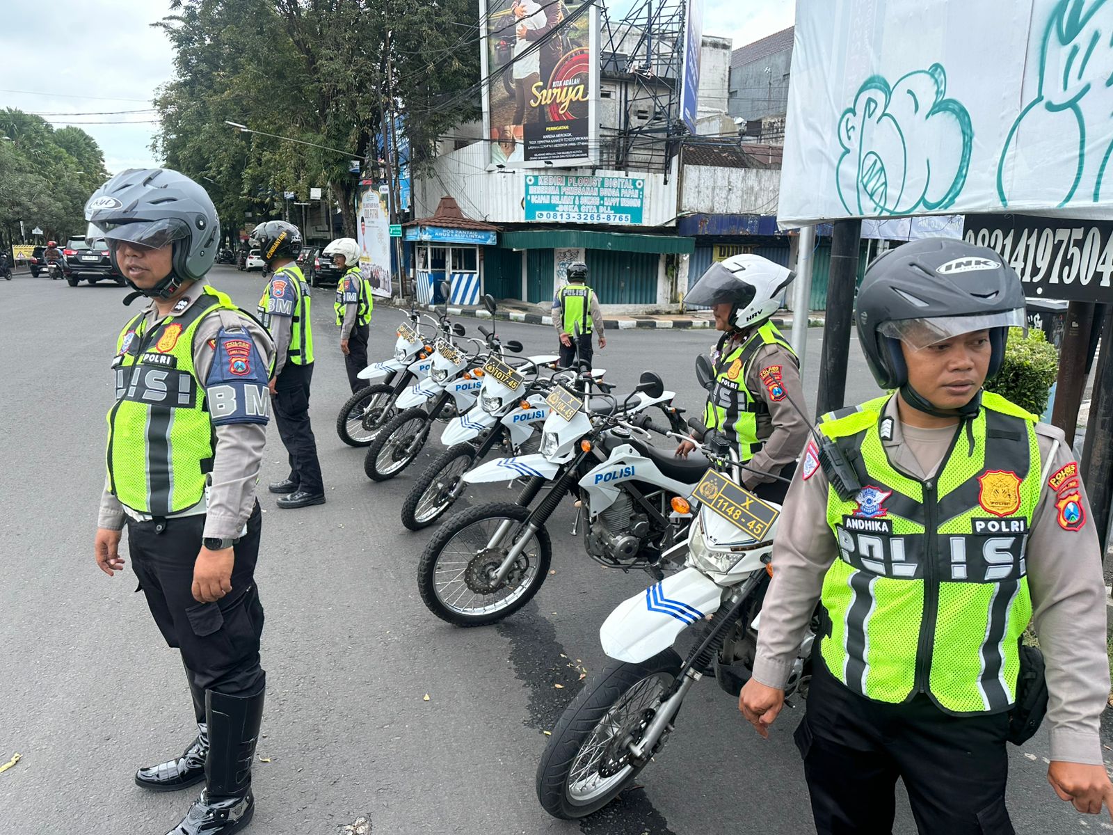 Satlantas Kediri Kota Intensifkan Patroli, Titik Rawan Kemacetan Jadi Prioritas