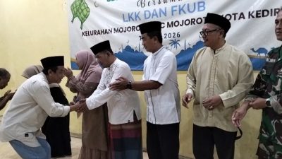 Halal Bihalal Kelurahan Mojoroto Kota Kediri Tekankan Kebersamaan Antar Lembaga
