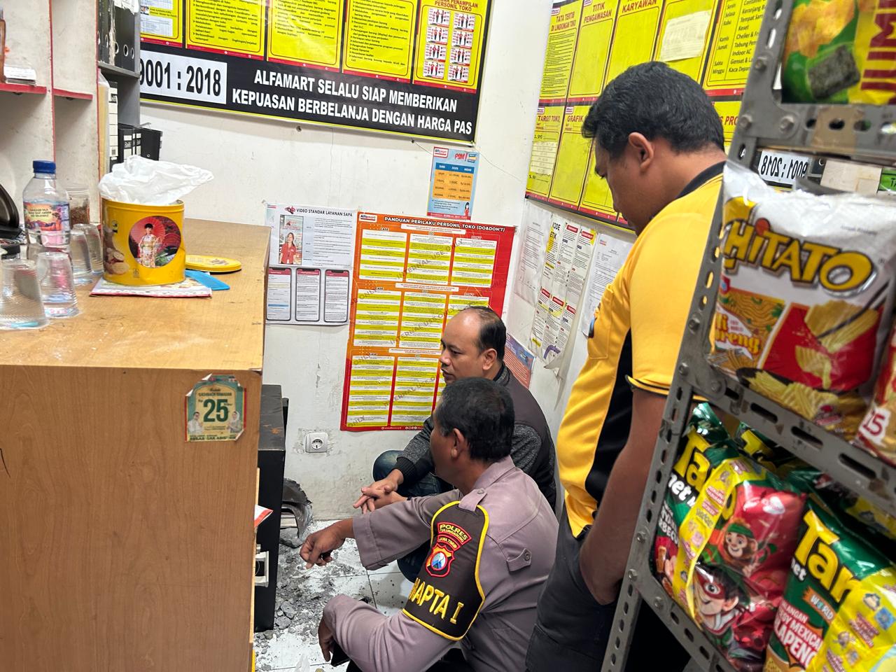Pembobolan Minimarket Kembali Terjadi di Tulungagung, Brankas Dirusak Kerugian Capai Rp25 Juta