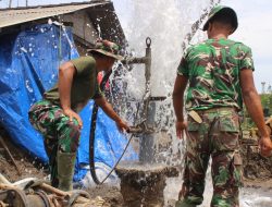 Sumur Bor TMMD di Dusun Templek Mulai Mengalirkan Air Bersih, Warga Gembira