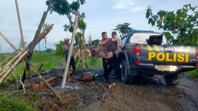 Polsek Kunjang Tertibkan Dugaan Tambang Pasir Ilegal di Sungai Konto, Sejumlah Peralatan Diamankan
