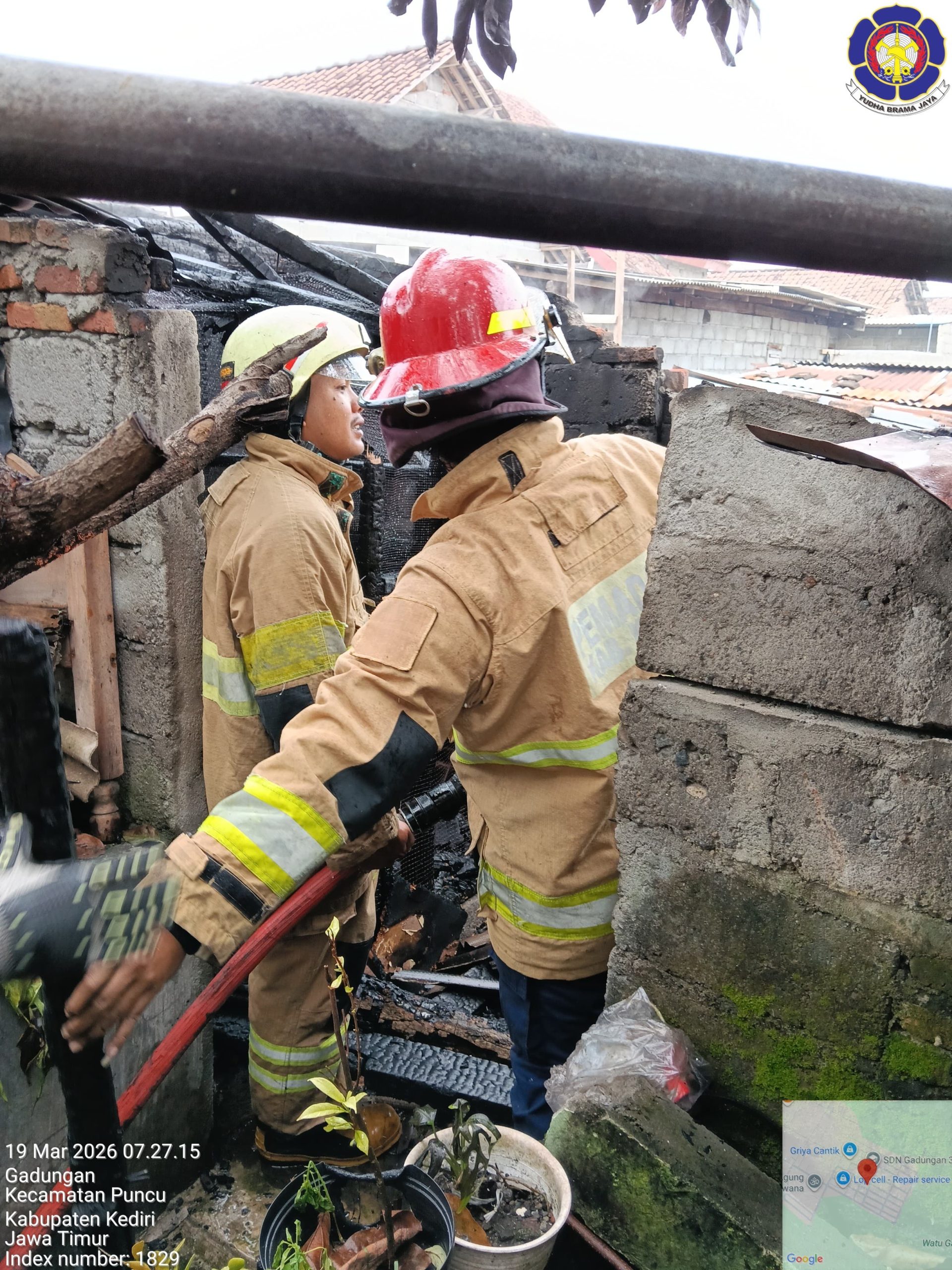 Korsleting Mesin Cuci, Dapur Rumah Warga Desa Gadungan Terbakar