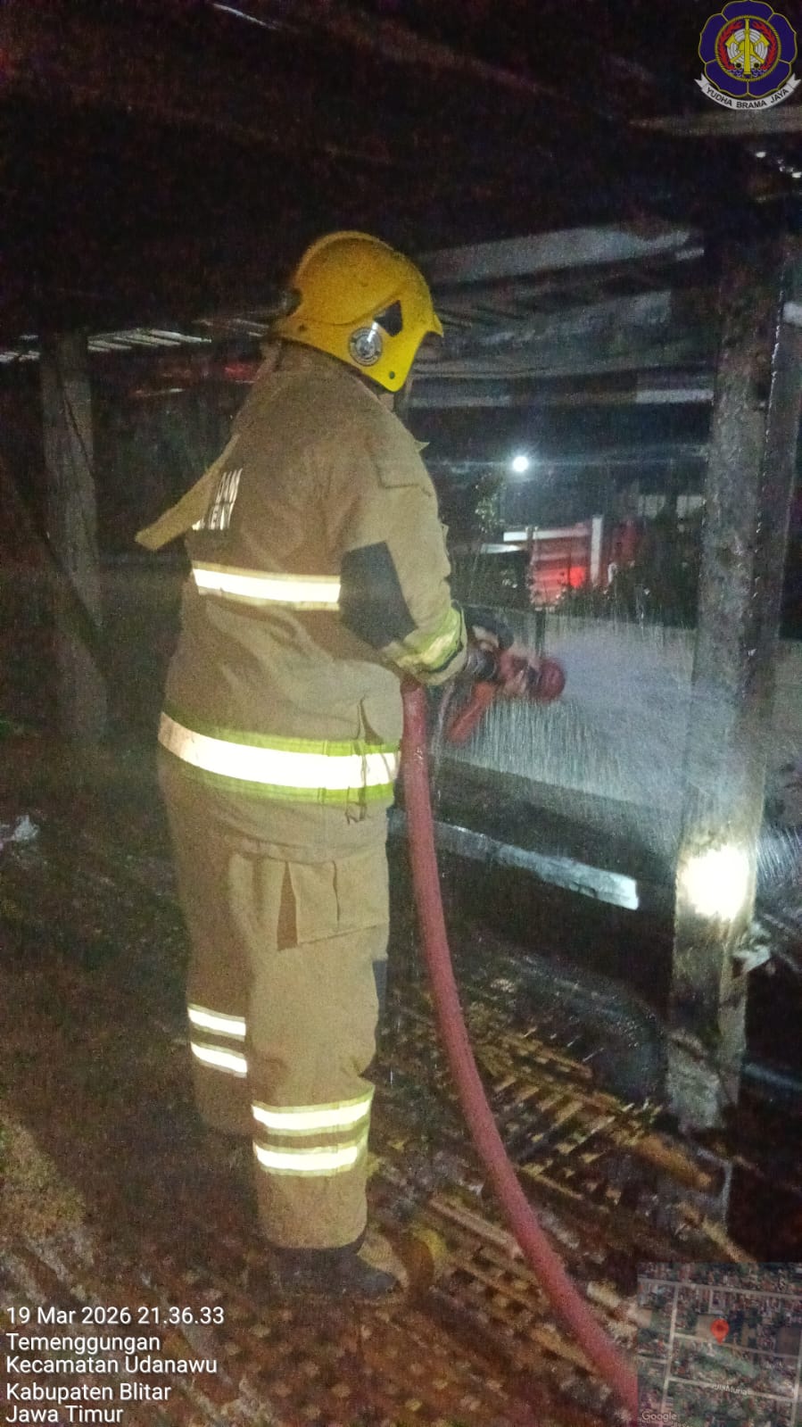 Diduga Korsleting Listrik, Kandang Ayam di Kras Kediri Ludes Terbakar