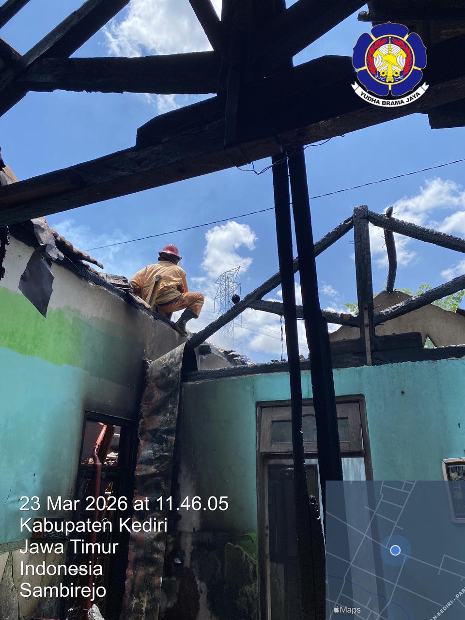 Lupa Mematikan Kompor Saat Lebaran, Rumah Warga Pare Hangus Terbakar