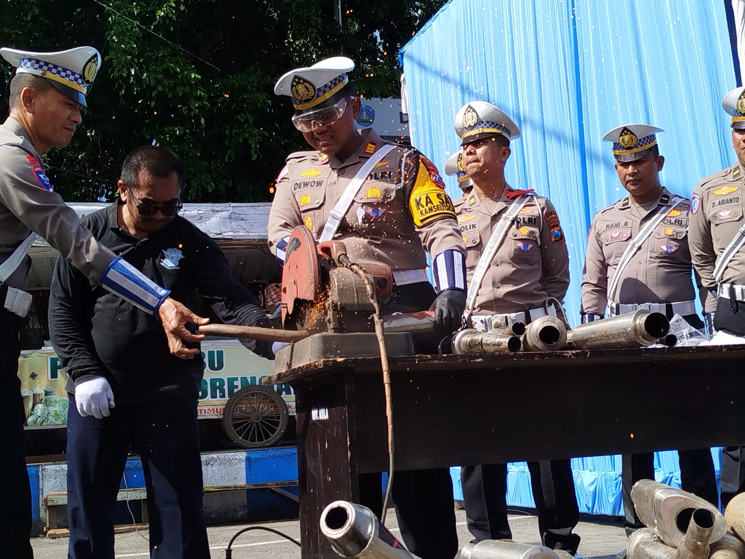 Ratusan Knalpot Brong Disita Satlantas Polres Ponorogo, Pelanggar Didominasi Pelajar