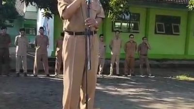 Masuk Hari Pertama Usai Lebaran, Siswa SMPN 1 Ngasem Gelar Halalbihalal