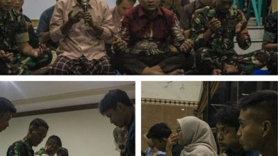 Satgas TMMD ke-127 dan Warga Gadungan Buka Puasa Bersama, Perkuat Kemanunggalan TNI-Rakyat