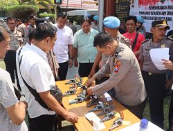 Jelang Lebaran, Polres Blitar Kota Cek Kelayakan Senjata Api