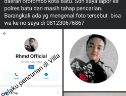 Gasak Perkakas Villa Dengan Modus Sewa  Marak Di Kota Batu