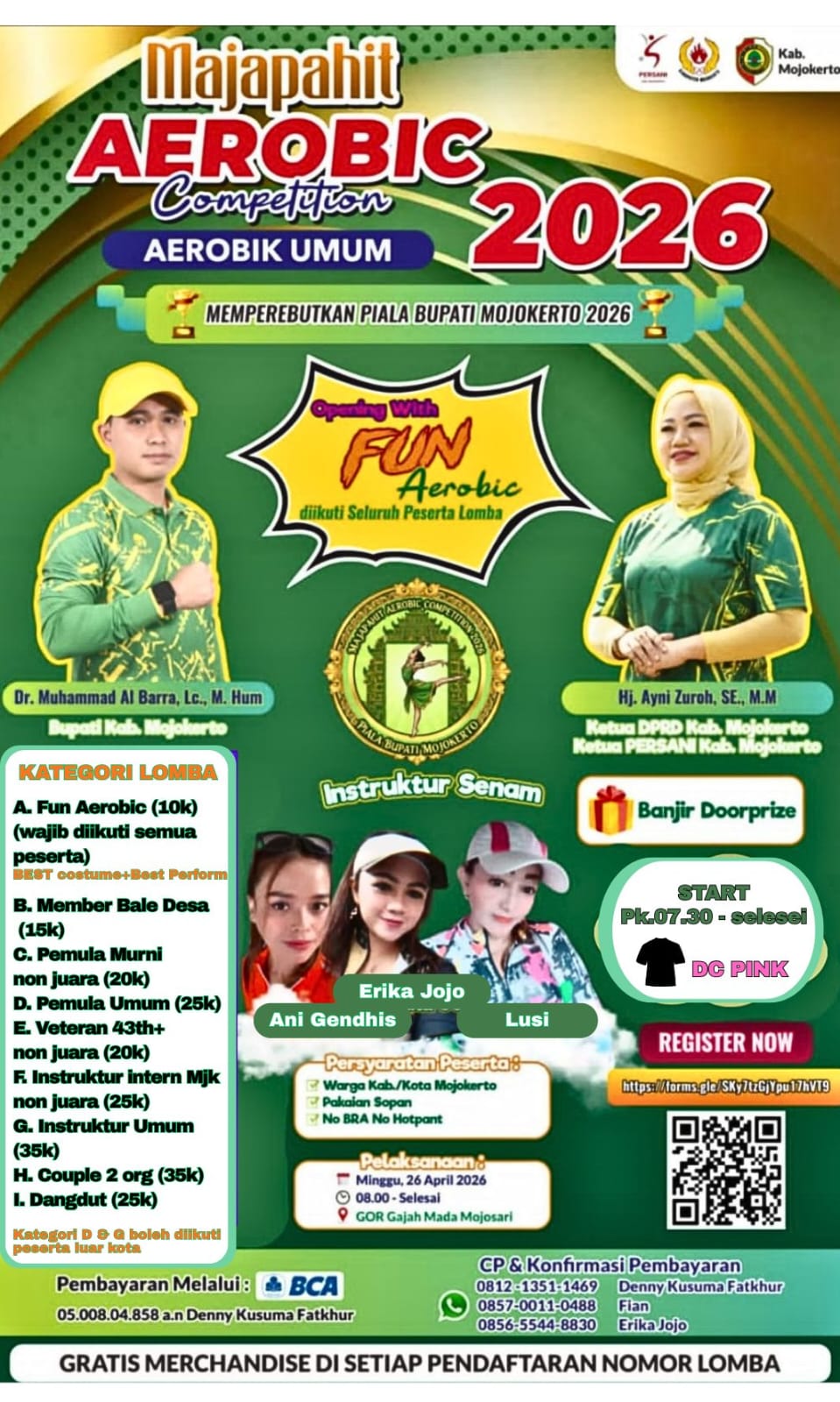 Majapahit Aerobic Competition 2026 Digelar di Mojokerto, Perebutkan Piala Bupati