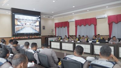 Perkuat Deteksi Dini, Bhabinkamtibmas Polres Blitar Ikuti Arahan Mabes Polri