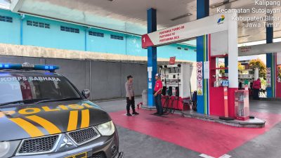 Pastikan Tak Ada Antrean, Polres Blitar Intensifkan Patroli SPBU