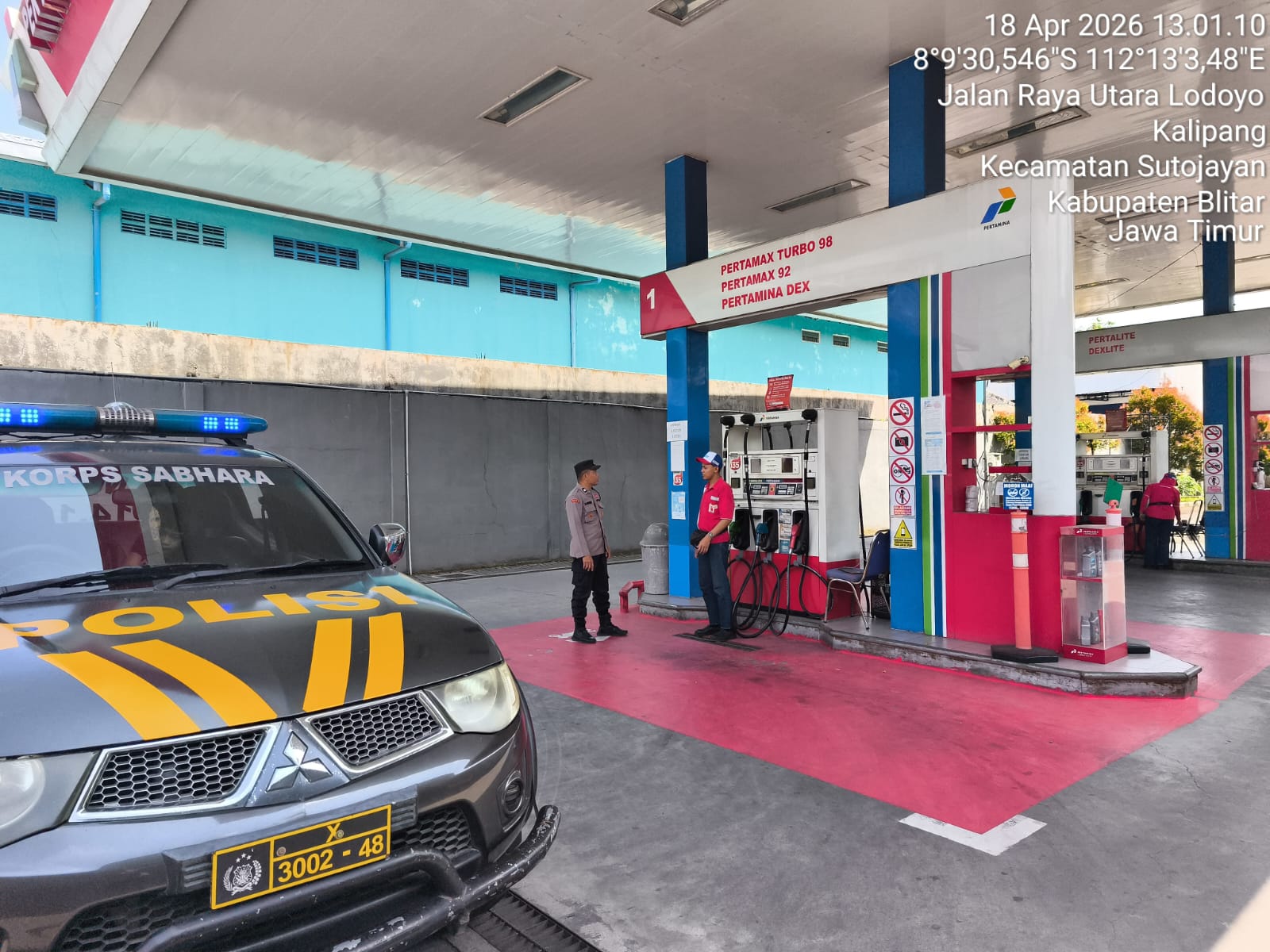 Pastikan Tak Ada Antrean, Polres Blitar Intensifkan Patroli SPBU