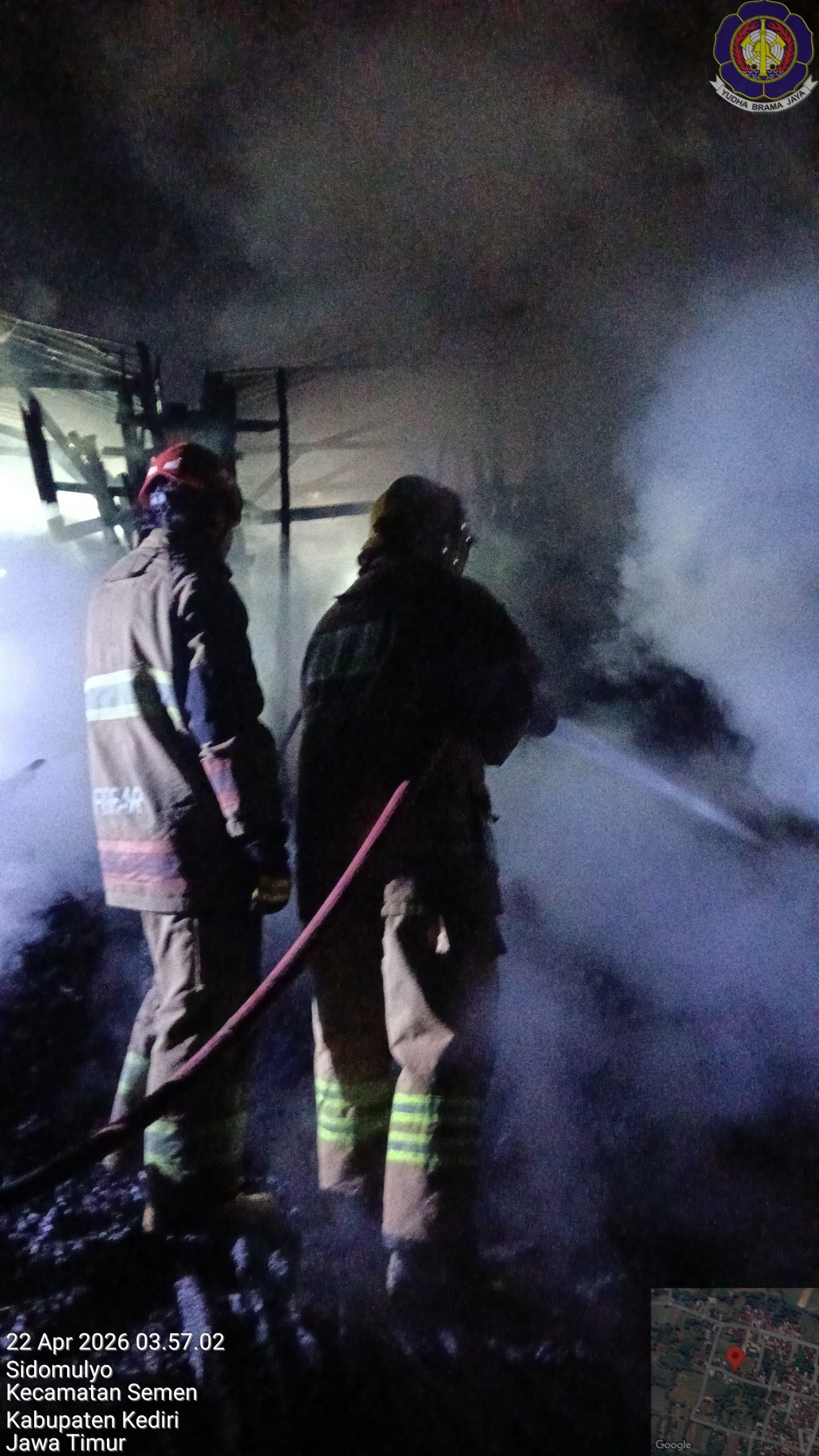 Gudang Kayu di Semen Kediri Terbakar, Kerugian Ditaksir Rp 50 Juta