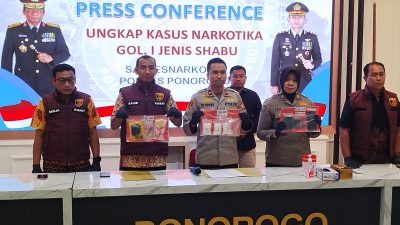 Satresnarkoba Polres Ponorogo Sita 3 Ons Sabu, Terbesar Sepanjang Penanganan Kasus